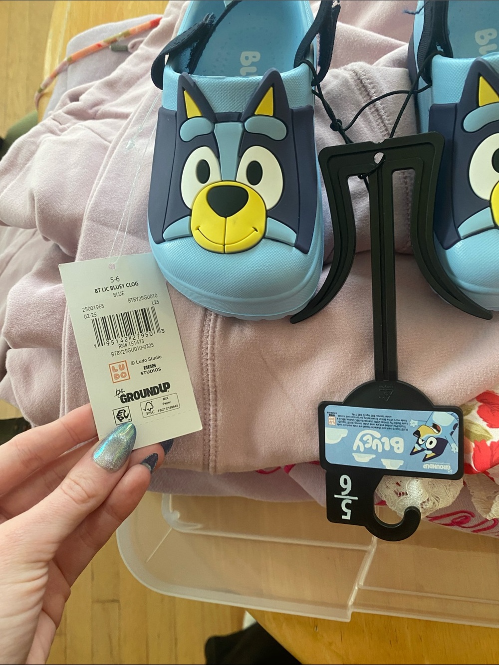 Disney Light Blue Wolf Character Slip-On Kids Shoes - Picture 2 of 2